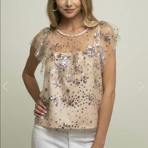 Eva Franco Tabia Sequin Top Size 0